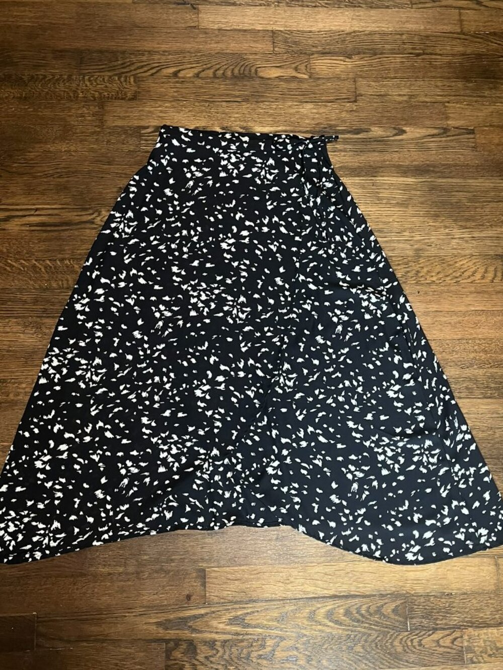Blue Rain Hi-Low Black and White Wrap Skirt Size M